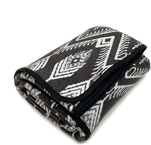 ACUSHLA Merino Wolldecke Warme Decke Wohndecke Sofadecke Blanket Tagesdecke Plaid Sofa Großer Überwurf Ideal für Outdoor-Camping, Alle Jahreszeiten (160x220 cm-Boho Grey)
