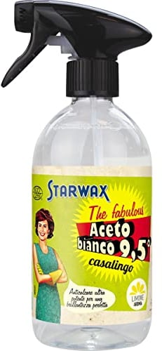 STARWAX THE FABULOUS - Aceto bianco 9,5° Aromatizzato - Disincrosta il bagno - Pulisce i vetri - Deodorizza il WC e molto altro - Aroma limone - Prodotto in Francia - 500ml