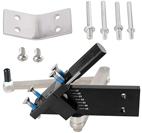 Ractop Rasenmäher-Klingenschärfer, 15° bis 45° verstellbar, ergonomisches Balancer-Halterungs-Set für professionelle Rasenmäher-Klingen, Schwarz