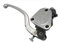 Pompa Freno Forgiata 16X18 Con Vaschetta Integrata,Leva Fissa Lunga Argento (Pomello+Leva) per Aprilia Dorsoduro 900 dal 2017 al 2018, CC 900