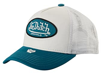 Von Dutch Trucker Cap Boston White Weiß Türkis, Size:OneSize
