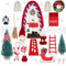 Mabecol Porta per Elfo Natale Accessori, Kit Porticina Elfi Angeli Decorazioni Natalizia, Set di Natale per Porta Gnomo Casa Elfo Miniatura Case in Legno Addobbi Natalizi Regali
