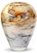 Terroso - Vase - Verre Couleur Sable soufflé à la Bouche - Aspect Luxueux, élégant et stylé - 27 cm de Haut - Aspect marbre - Vase à Fleurs