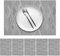 Grey Place Mats for Table 6-30 x 45 cm Heat Resistant Washable Non Slip Thick Nonstick Placemat for Tableware Kitchen Dining Light Gray