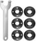 CHERALKEST 7Pcs Angle Grinder Wrench Kit Angle Grinder Nut 5/8-11 Flange Metal Lock Nut, Grinder Parts for DW Milwaukee Makita 193465-4 Compatible with Bosch Black & Decker Ryobi 4.5 5 5/8-11