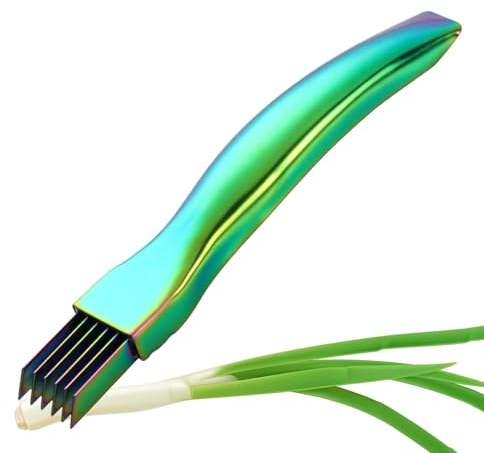 Taglierina per scalogno, trituratore per scalogno - Affettatrice multifunzionale per cipolla verde | Tagliaverdure multifunzionale per alimenti, fetta di posate per utensili da cucina per tagliare ver