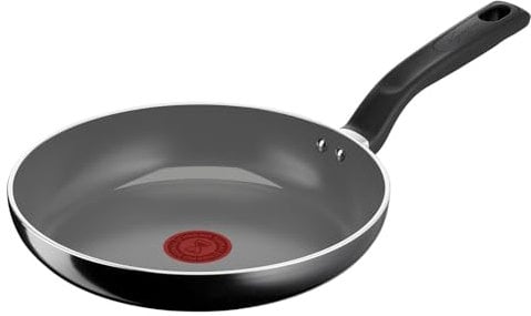 Lagostina GocciaPadella 24 cm, Rivestimento in Ceramica Antiaderente, Scorrevolezza Ottimale, Pulizia Facile, Ecologica, Thermo-Signal, Sicura, Compatibile con Induzione