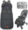 Baby Fußsack Winterfußsack Kinderwagen Buggy Universal Babyfußsack Winter Thermo-Fleece Wasserdicht und Wetterfest Fußsäcke mit Anti-Rutschschutz, Shwarz Grün