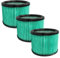 vhbw 3X Staubsaugerfilter kompatibel mit Bosch Gas 12-25 PL, 15 PS Staubsauger - HEPA-Filter Schwarz Hellblau