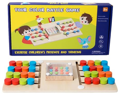 Color Matching Puzzle Toy, Wooden Color Matching Game, Educational Color Learning Table Game, Logical Game Develops Fine Motor Skills, Brain Teasers Game, Interactive Learning Toy for Home
