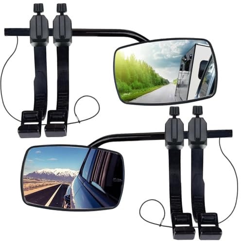 Sunshine smile Lot de 2 rétroviseurs universels pour caravane, voiture, caravane, camping-car, pour tous les types de véhicules courants