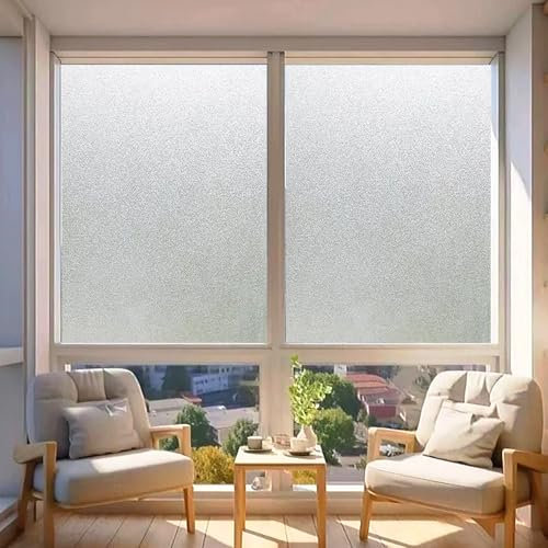 Vinilo Adhesivo para Cristales 50 x 150 cm, Ventana Fácilmente Decorativo Reutilizar, Adherencia Decorativos, Decorativa del Película de, para Cristal Bano Cocina, Mate Puro