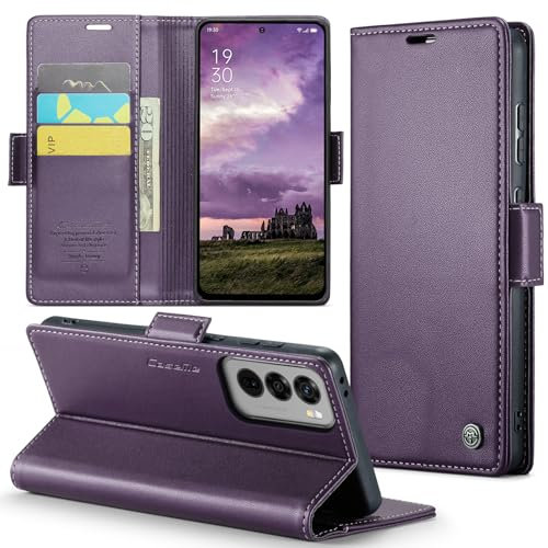 Phernykas Handyhülle für Oppo Reno 12 Hülle Leder,Magnetische Klapphülle mit kartenfach und Standfunktion Smartphone Schutzhülle Lederhülle Oppo Reno 12 Flip Book Case (Farbe)