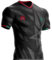 UNITIF Maglia Marocco Calcio XZ-422 Bandiera Marocchina (IT, Testo, XL, Regular, Regular, Nero)