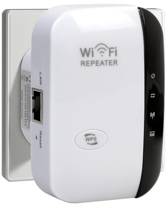 WiFi Répéteur WiFi Booster 300Mbps 2,4 GHz Extenseur sans Fil Amplificateur de Signal du Réseau Avoir AP/RP et WPS Fonction, Amplificateur WiFi,WiFi Extender WiFi Booster,Connectez Plusieurs appareils