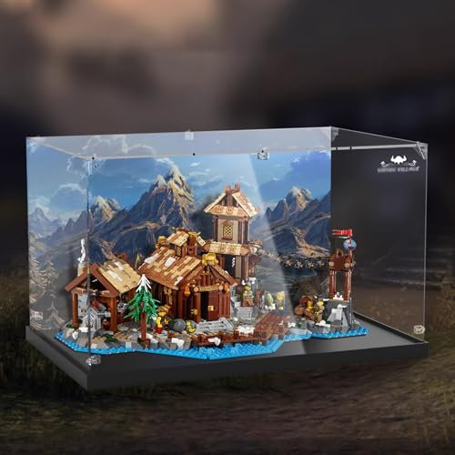 Die Acryl-Vitrine ist geeignet für Lego 21343 Viking Village, Showbox zum Sammeln, Präsentieren und Organisieren von Modellen. 3 mm (B)