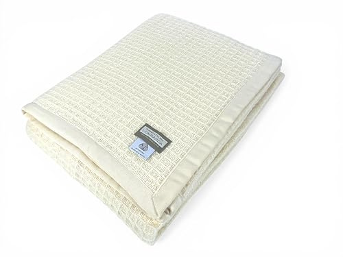 Tex family Coperta in Lana Estiva Maia - Pura Lana Vergine - Leggera e Traspirante - Antipilling - Made in Italy - Cm. 190x220 1 Piazza e Mezza