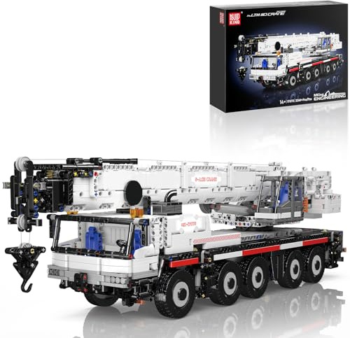 Mould King Technik Kran, APP und ferngesteuertes motorisiertes Kranmodell, 17075 High-Tech motorisiertes LKW-Modell, Bausatz für Erwachsener und Jungen ab 14 Jahren, (3248 Teile)