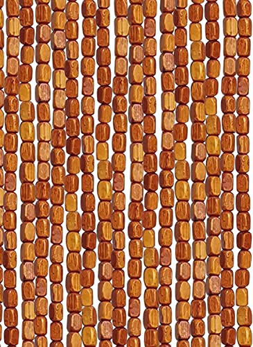 Cortina de cuentas de madera natural y bambú, cortina de cuentas de bambú, cortina de cuentas de bambú para puerta, cortina divisora de habitación para ventana, pasillo, personalizada (80 hebras (80 x