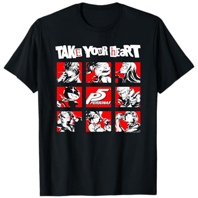 Persona 5 Take Your Heart Character Grid Rpg Video Game Maglietta