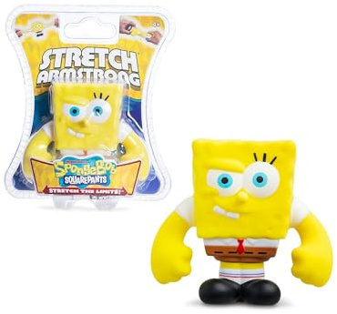 Basic Fun Stretch Armstrong SpongeBob SquarePants Figure – 7.5cm Stretchy SpongeBob Toy, Squishy & Stretchable Collectible for Kids & Fans