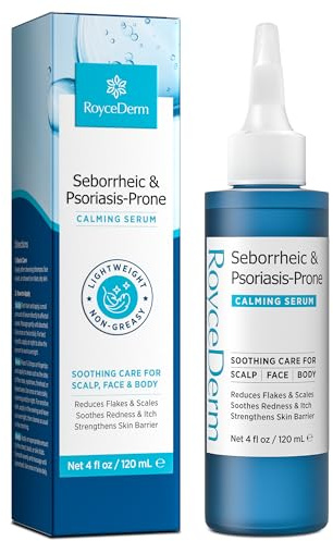 Roycederm Seborrheic & Psoriasis Calming Serum: Clinically Inspired Care for Itch, Dryness, Redness & Flaking - Seborrheic Dermatitis & Psoriasis Scalp Treatment Suitable for Scalp, Face & Body