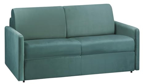 Vente-unique - Schlafsofa 2 Calife - Samt - smaragdgrün