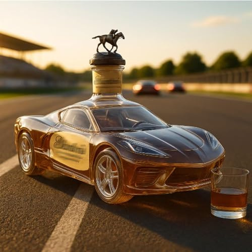 Decanter per whisky in vetro, 300 ml, scultura 3D a forma di auto sportiva, regalo creativo a tema auto