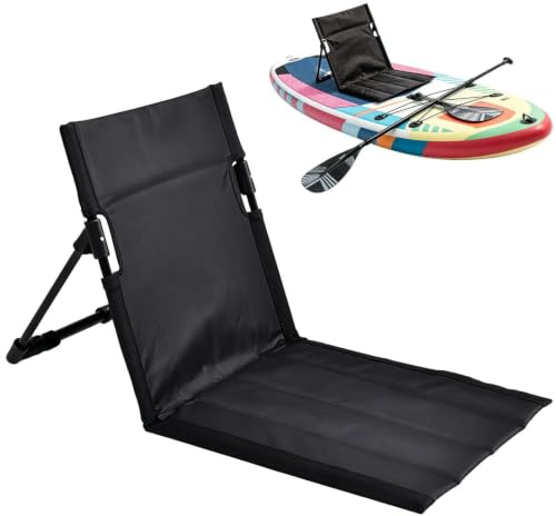 Generisch Sitz Auf Dem Paddleboard, Kajaksitz mit Rückenlehne, 37X39CM | Faltbarer Klappbarer Paddleboard Sitz, Multifunktionales Zubehör Paddleboards, Leichter Strandstuhl, für Camping Reisen