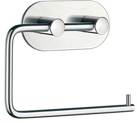 Beslagsboden Toilettenpapierhalter Design selbstklebend von Edelstahl poliert, Silber