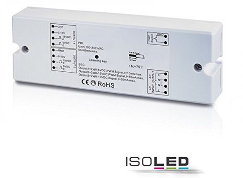 ISO LED Sys-One Funk/Push Dimmer fuer 1-10V Steuereingaenge, 230V