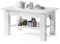 All4All Couchtisch Astra - Kaffeetisch - Wohnzimmertisch – Sofatisch mit Ablage - höhenverstellbar - kompakte Größe - Sofatisch - 110x68cm - 05 - WEIß Hochglanz