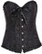 OMZIN Korsett Bustier Corsage Frauen Bridal Wäsche schnürt Sich Oben Satin ohne Knochen Halloween Fasching Schwarz XL