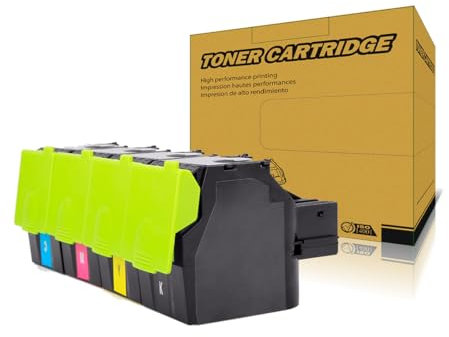 Amla Toner Kompatibel mit Lexmark 71B20K0 71B20C0 71B20M0 71B20Y0 für Lexmark CS317dn Toner CS417dn CS517de CX317dn CX417de CX517de CX 317 417 517 (4 Stück )