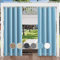 Outdoor Vorhang Wetterfest mit Ösen Oben und Unten (Viele Höhen & Breiten Zur Auswahl) Wasserdicht Sichtschutz Terrasse Sonnenschutz für Balkon Veranda Pergola Gartenlaube,90x200cm(B X H) Blau