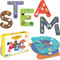 Kinderpuzzle, Alphabet-Puzzles für Kinder ab 3 Jahren, mit 77 Teilen, ABC, Sichtwörter-Buchstaben Bodenpuzzle, Montessori-Spielzeug, Pädagogisches STEM-Spiel für Jungen und Mädchen im Vorschulalter