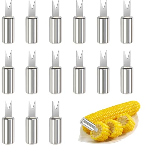 15 Stück Edelstahl Maiskolben Halter Kinder Food Spieße Maiskolbenhalter Maiskolben Spieße Metall Mais Piekser Mais Spieße Mais Picks Maishalter Bbq Bq Mais Halter Edelstahl Maiskolben Spieße Kinder