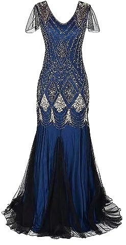 1920 Flapper Robe Charleston à Sequins Robe soirée Frange Paillettée Style années 20 pour Party, Bal, Soirée Gatsby, Cocktail