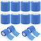 WuGU 12 Rollen Selbstklebender Verband, Haftbandage Selbstklebend, Elastische Binde, Selbsthaftende Bandage, Geeignet für Stretch Sportler, Handgelenk, Fingern, Pet (Blau 5 cm x 4,5 m)