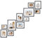 Velista 11 Piece Stair Picture Frame Set for Wall – Shadow Box Stairwell Gallery Wall Frame Set -Stairway Décor for Walls - Ladder Picture Frames 4x6, 5x7, and 8x10 in – Staircase Wall Décor (Black)