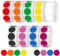 ROSYLEVE 4500 Stück Klebepunkte Bunt 25mm Punkt Aufkleber Markierungspunkte 9 Rollen Farbige Bunte Sticker Punkt Selbstklebende Sticker Rund für DIY Büro Klassenzimmer