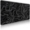 MATKING XXL Gaming Mauspad Schwarzes (900x400x3mm) - Wasserdichtes Schreibtischunterlage mit Genähten Kanten, rutschfeste Desk Mat für Gamer & Homeoffice | Topographische Karte Design
