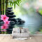 Fototapete Meditation Orchideenstein Bambus 200x140 cm Tapete Wandtapete Wanddeko Design Mustertapete Wand Dekoration Wohnzimmer Schlafzimmer Büro Flur
