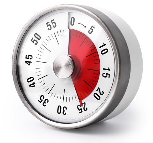 TNOMSNO Temporizador Visual, Temporizador de Cocina Temporizador de Cuenta Regresiva de 60 Minutos Temporizador Niños Magnético Time Timer con Soporte Plegable para Niños y Adultos