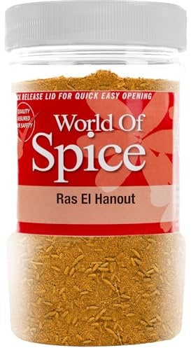 World of Spice Ras El Hanout Moroccan Spice Mix 400g Spice Jar for Cooking – Premium Ras El Hanout Spice Blend - Tagine Spices, Couscous, Grilled Meats Gourmet Spices and Seasonings Spices Jar