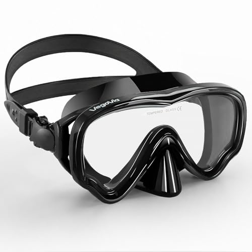 VegoVia Gafas de natación para adultos con cubierta de nariz para mujeres y hombres, HD transparente, visión amplia, piscina, agua, nariz, impermeable, gafas de ducha para adultos, buceo, máscara