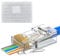 MOGOOD RJ45 connector, 100 Pack Cat 6 Ethernet modular straight through connector, Cat 6 RJ45 plug, suitable for solid and twisted pair Ethernet cables
