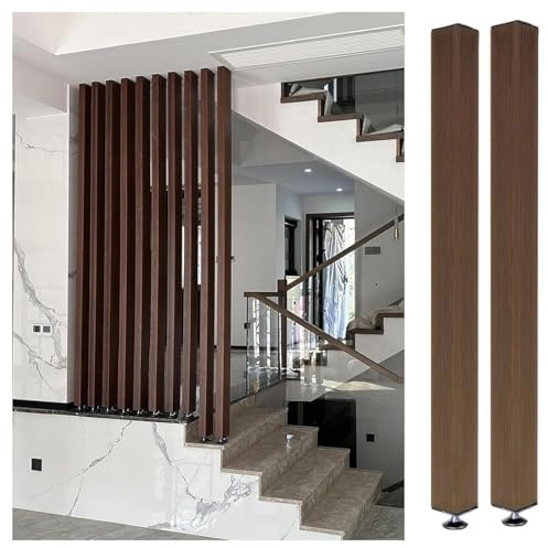 Raumteiler Aus Holz, Hohe, Hohle Ziersäule For Wohnzimmer, Restaurant, Büroeingang, Bodentiefe Lamellen, Sichtschutz For Badezimmer(135cm/53.1in/4.42ft)