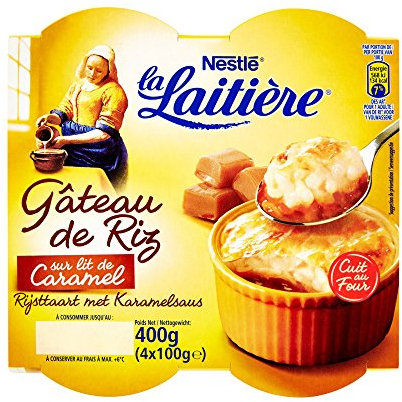 La Laitière Gâteau de Riz sur Lit de Caramel 4 x 100 g