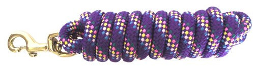 Hamilton Extra schwere Poly-Seil Leine mit Bullenverschluss, Violettes Konfetti-Gewebe, 1,6 cm dick x 3 m lang